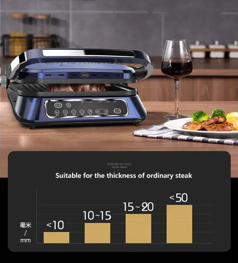 Macchina per bistecca alla griglia piastra automatica per uso domestico frittura artefatto per bistecca bistecca pentola speciale padella elettrica