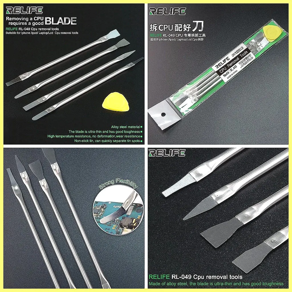 RL-049 Ultra-Thin Disassembly Knife: Wear-Resistant CPU Cutter & Chip Removal Tool for Phone Motherboard Repair