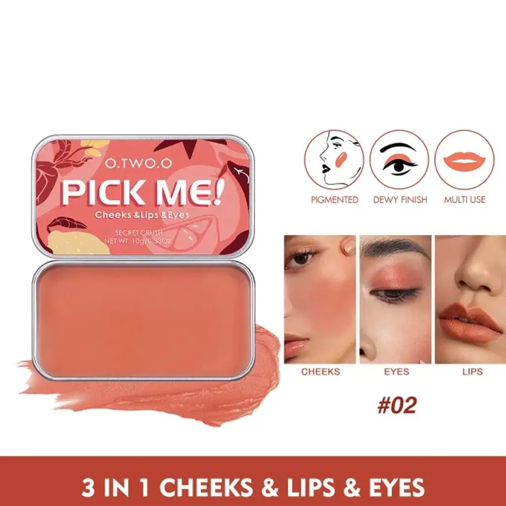 Palette de maquillage crème 3 en 1, 8 couleurs, rouge à lèvres, blush, Regina, fard à barrage, imperméable, longue durée, soyeux, cosmétiques pour le visage, C3W7