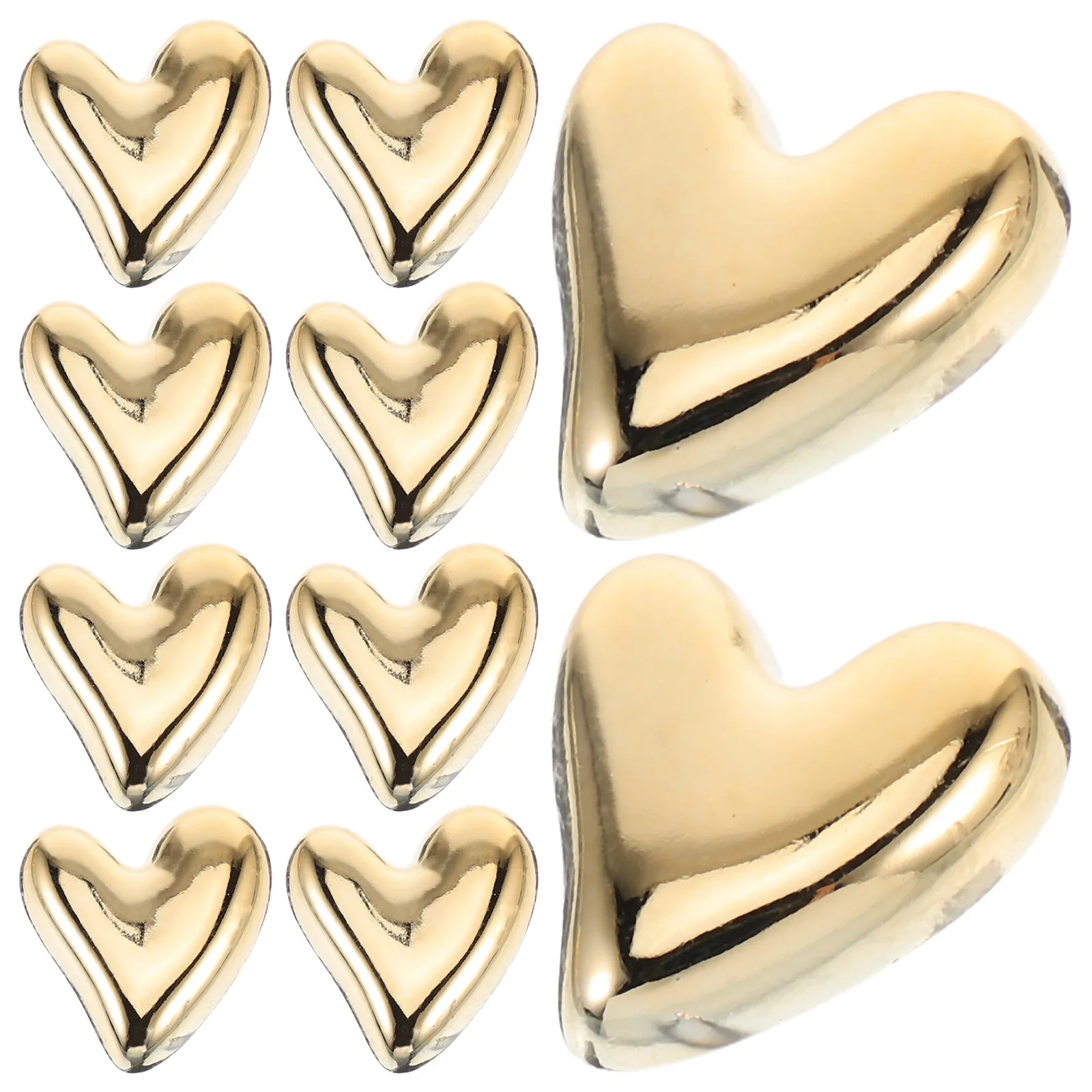 20Pcs Love Shape Fridge Magnets Sleek Electroplated Finish Aesthetic Refrigerator Magnets for Photo Notes Kitchen Decor