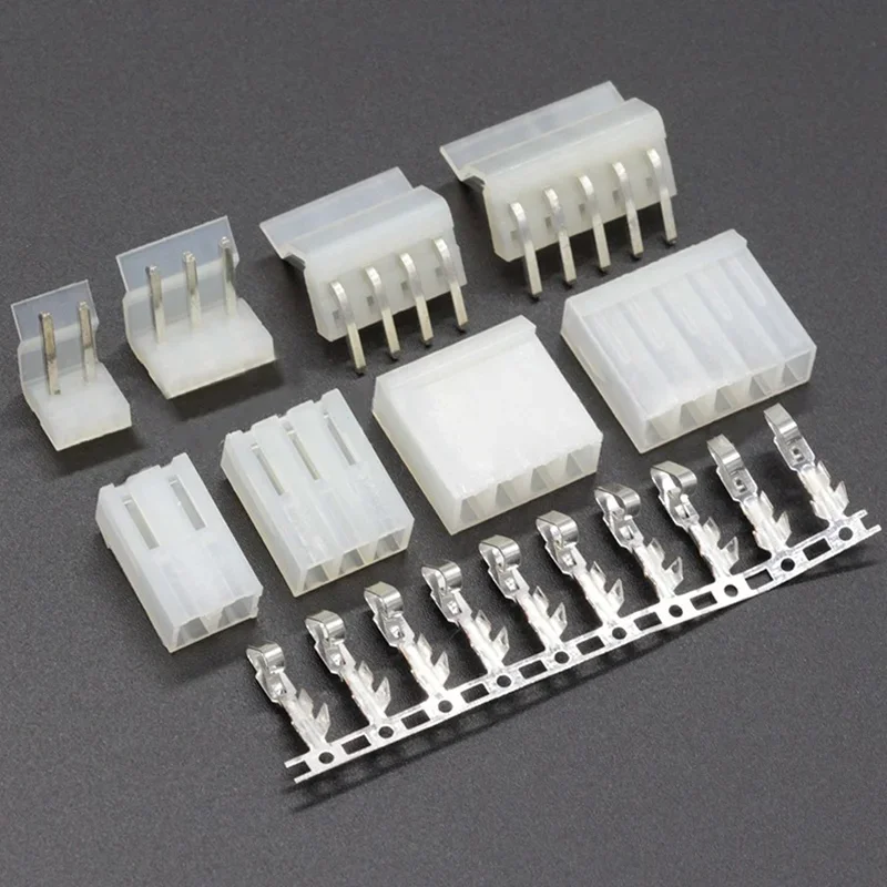 20set/lot Ch3.96 3.96 Mm Ch3.96 - 2/3/4/5/6 Pin Straight/curved Needle Connector 20pcs Male + 20pcs Female + Terminal 3.96mm