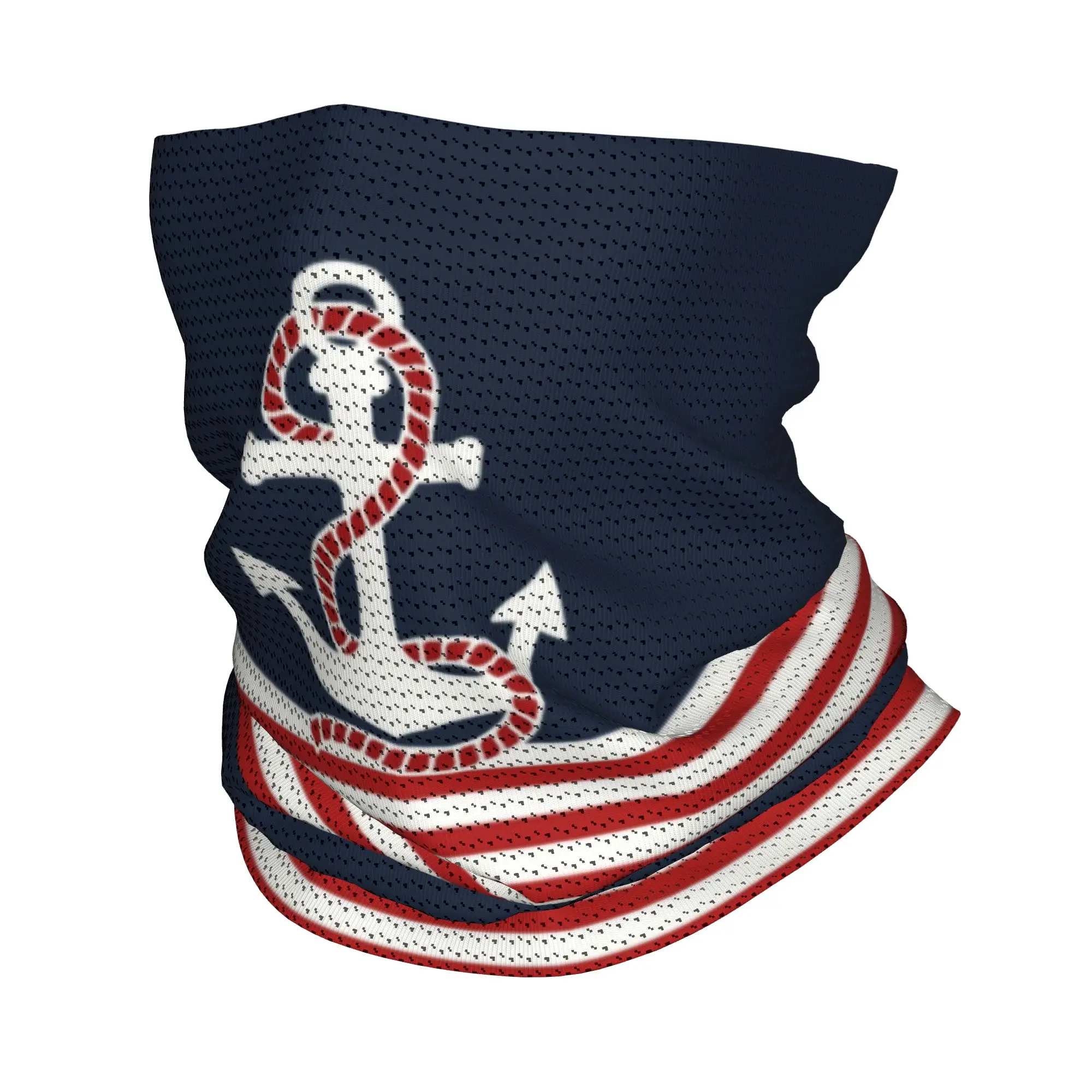 

Зимняя повязка на голову/шарф-труба/бафф/бандана/гейтер с морским якорем и полосками в темно-синем цвете для женщин и мужчин, для катания на лыжах и охоты