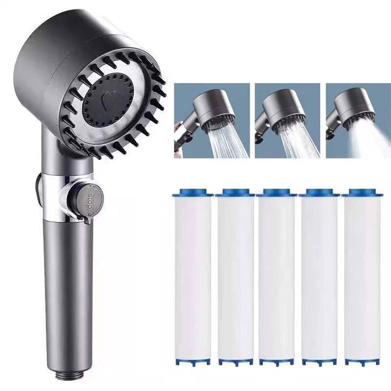 

Немецкая многофункциональная насадка для массажа и красоты кожи, 3 режима, ручная насадка для душа высокого давления, насадка для душа 4 в 1