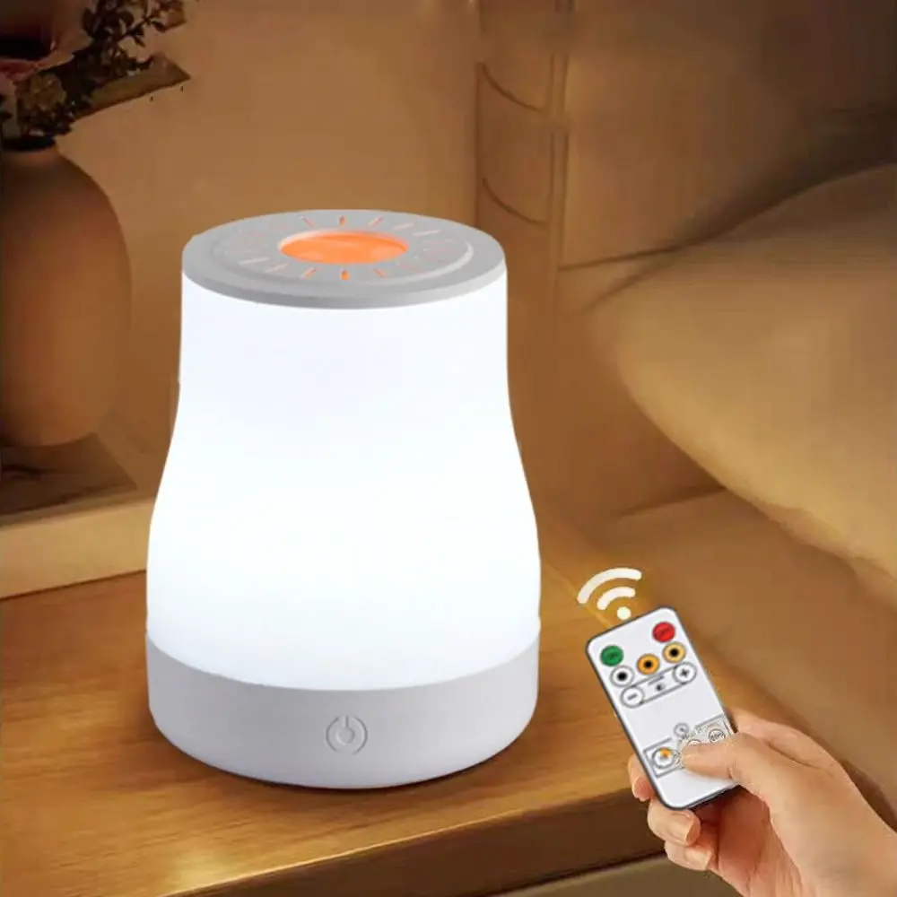 Exquisite Touch/Remote Control Bedside Table Lamp Simple USB Charging Nightstand Lamp Plastic Rechargeable Reading Lamp Girls