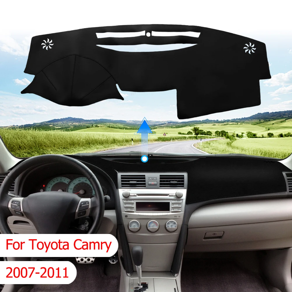 

﻿For Toyota Camry 2007-2011 Leather Car Dashboard Cover Mat Reflect Light non-slip Pad Instrument Pan Auto Inner Accessories