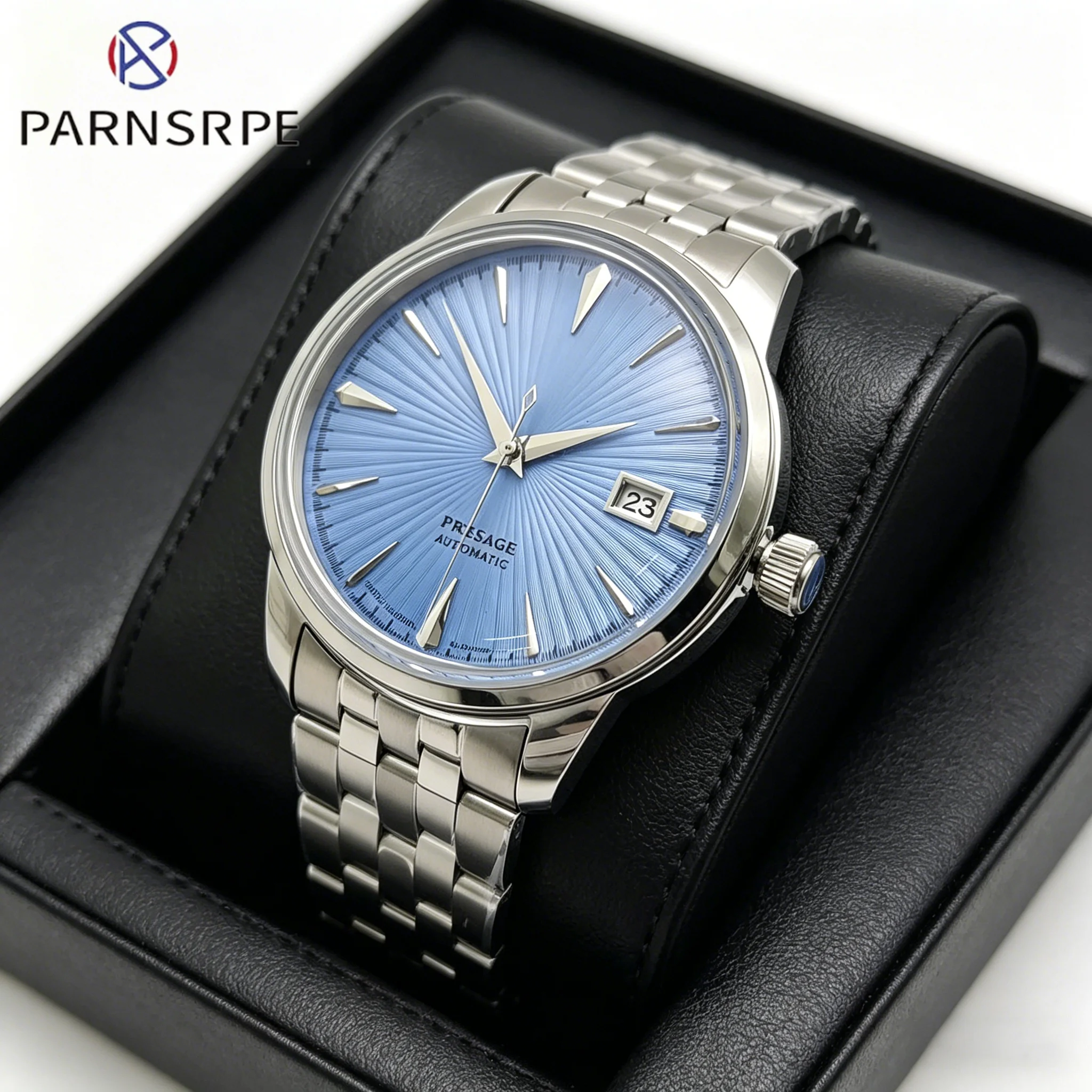 Seiko Watch Presage - 9 สี 40 มม.นาฬิกาผู้ชาย NH35 นาฬิกากลไกกันน้ำธุรกิจนาฬิกาอัตโนมัติกีฬากันน้ำสแตนเลสนาฬิกานาฬิกา