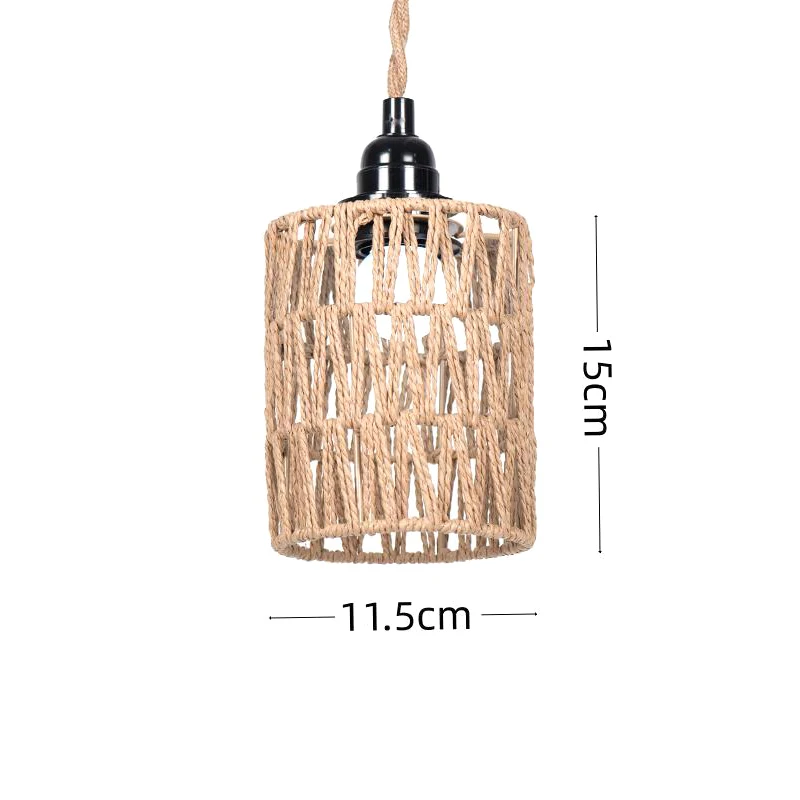 Bohemian Style Handwoven Home Decor Lampa sufitowa Tkany abażur Rattanowy abażur Lampa wisząca Klosz lampy wiszącej