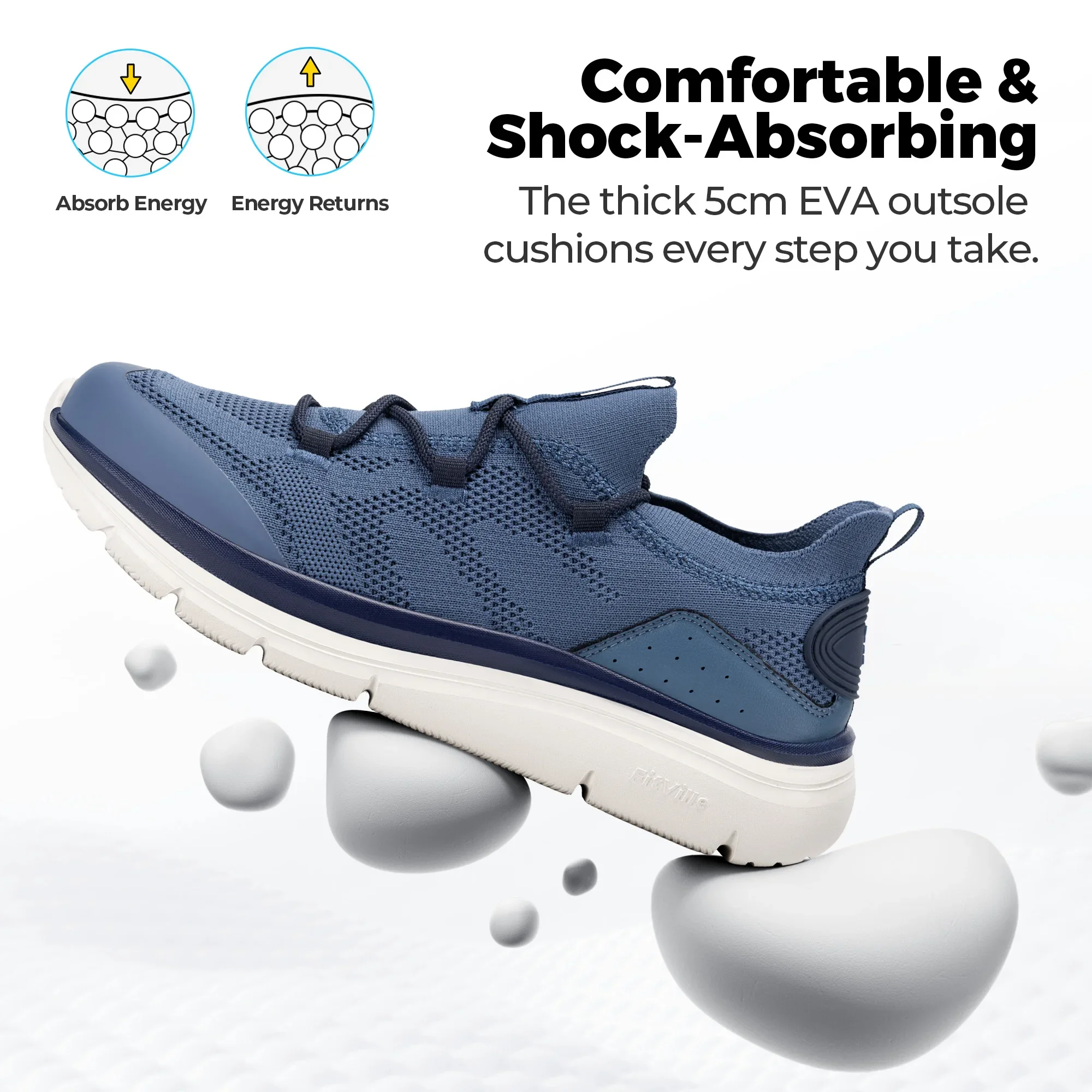 Fittington Herren-Walking- und Laufschuhe mit breiter Zehenbox, lässige Sportschuhe, leicht, atmungsaktiv, rutschfest, für Outdoor-Aktivitäten – Detail 6