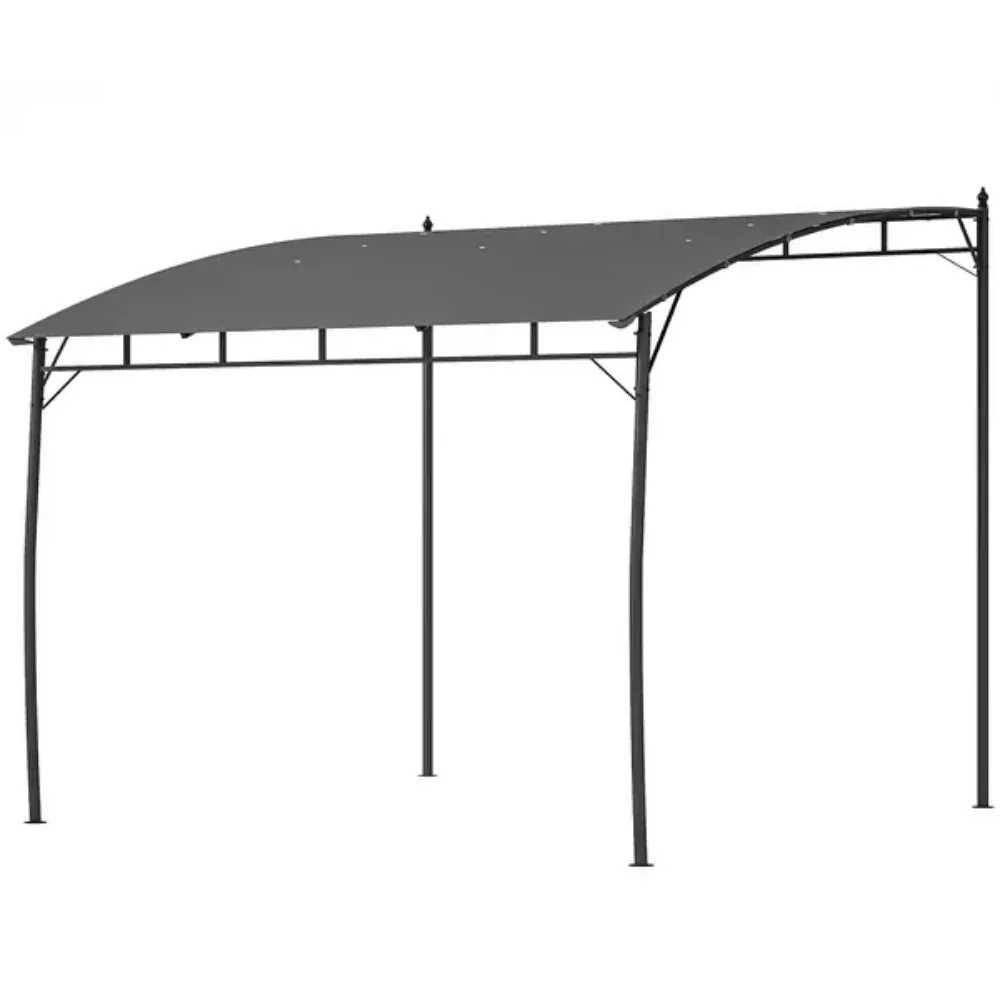 

Outsunny 10' x 10' Outdoor Pergola Gazebo, Gray Metal Frame for Patio, Deck, Backyard