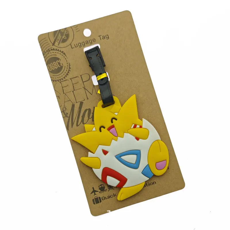 Cute and magical Pikachu Pok é mon Pok é Ball boarding luggage tag luggage recognition backpack small tag view 3
