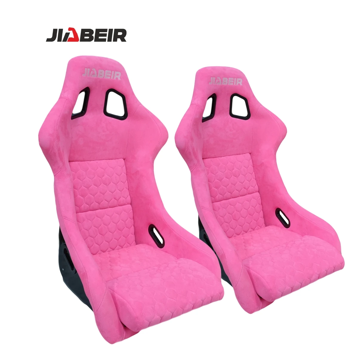 

Гоночные ковшеобразные сиденья JIABEIR1097 с индивидуальным логотипом, розовые, из замши, с каркасом из стекловолокна