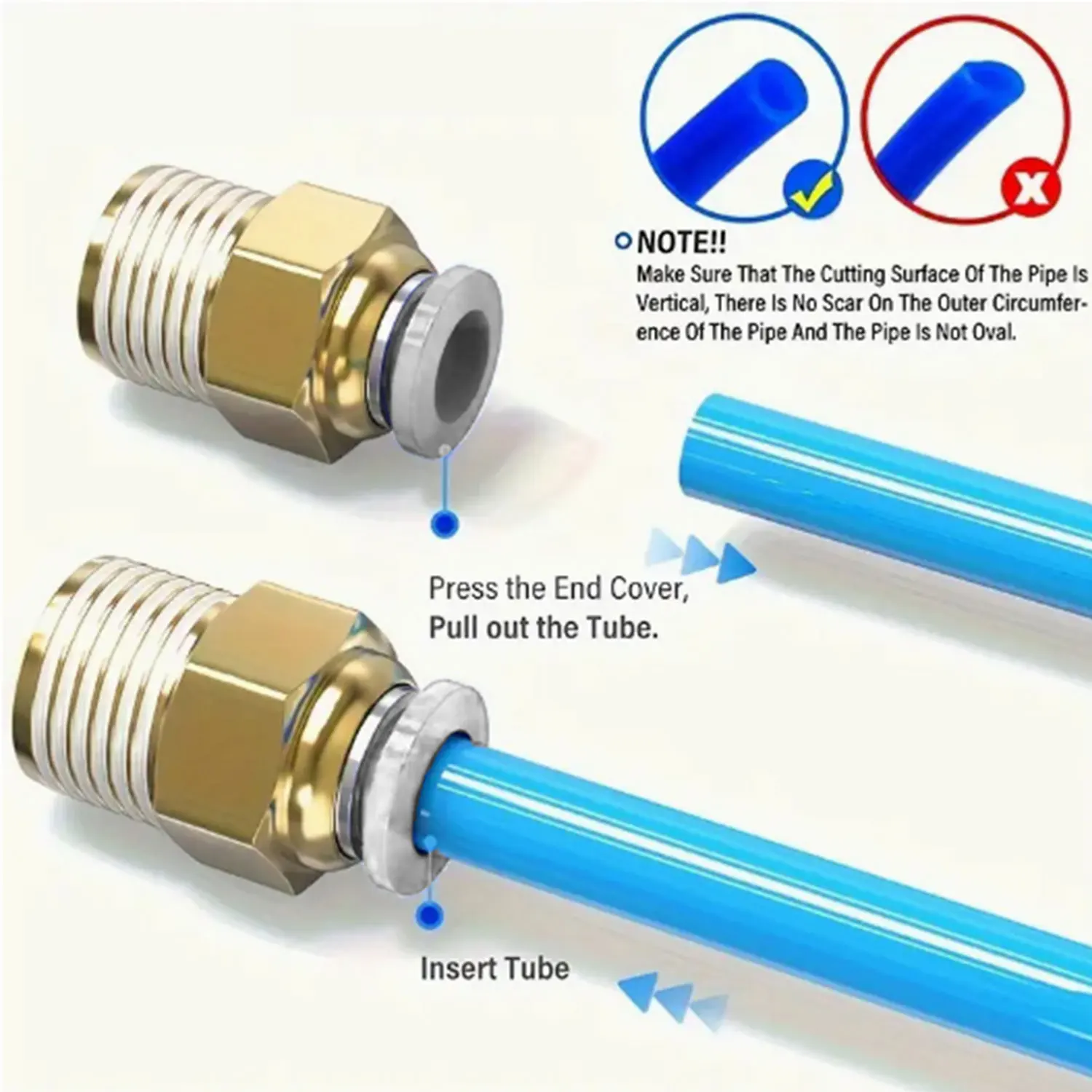 Pneumatic Air Connector Fitting PC PCF/PL/PLF/BC 4mm 6mm 8mm 10mm 12mmThread 1/8 1/4 3/8 1/2 Hose Fittings Pipe Quick Connectors