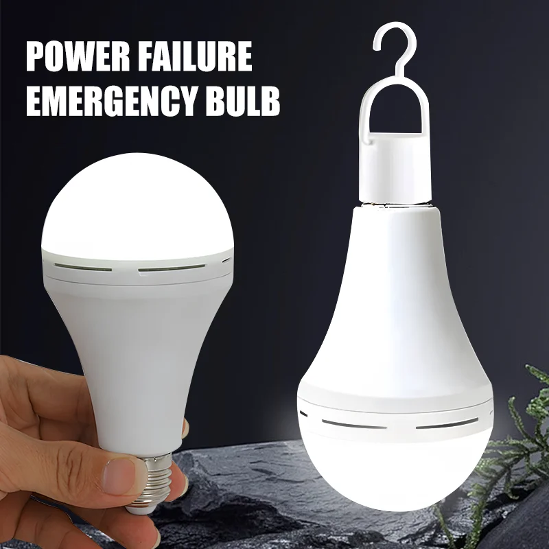 LED Rechargeable Light Bulb Emergency Bulb Outdoor Camping Fishing Portable Lamps Lights Home Power Outage Emergency Lights