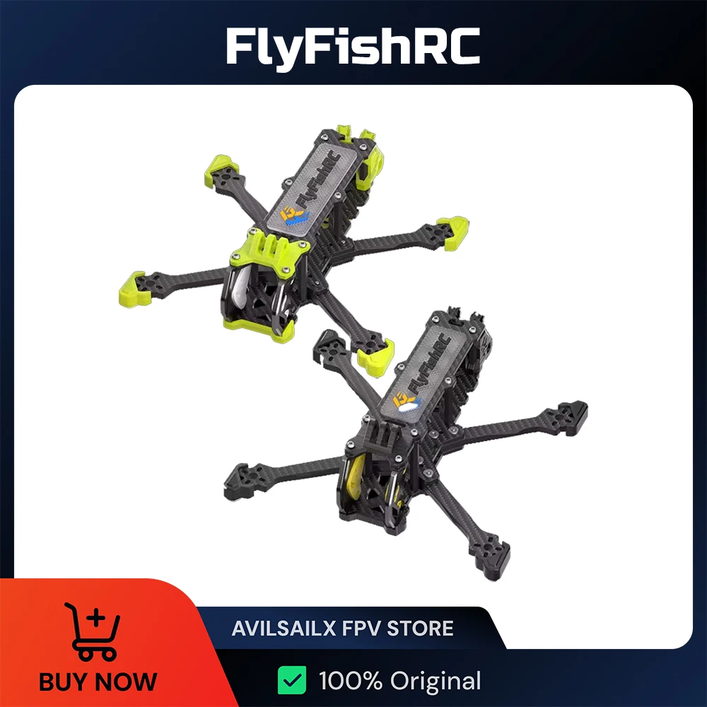 FlyFishRC Volador VX3 VX3.5 O4 FPV Frame 3inch 3.5inch Compatible with DJI O4 Air Unit For FPV RC Freestyle Quadcopter Kit