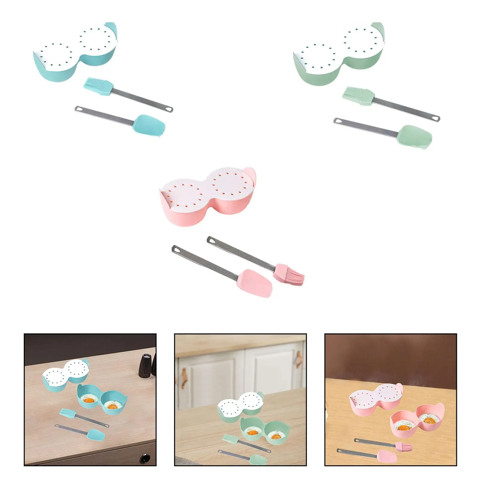 غلاي البيض العملي توفير الوقت حامل موزع الحاويات لتجهيزات المطابخ الإفطار البيض باخرة رف آلة طهي البيض سلة البيض المرجل