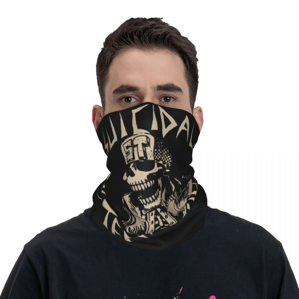 Suicidal Tendencies Band Wrap Scarf Accessories Neck Gaiter Skeleton Bandana Hair Band Wrist Wraps for Men Women Breathable