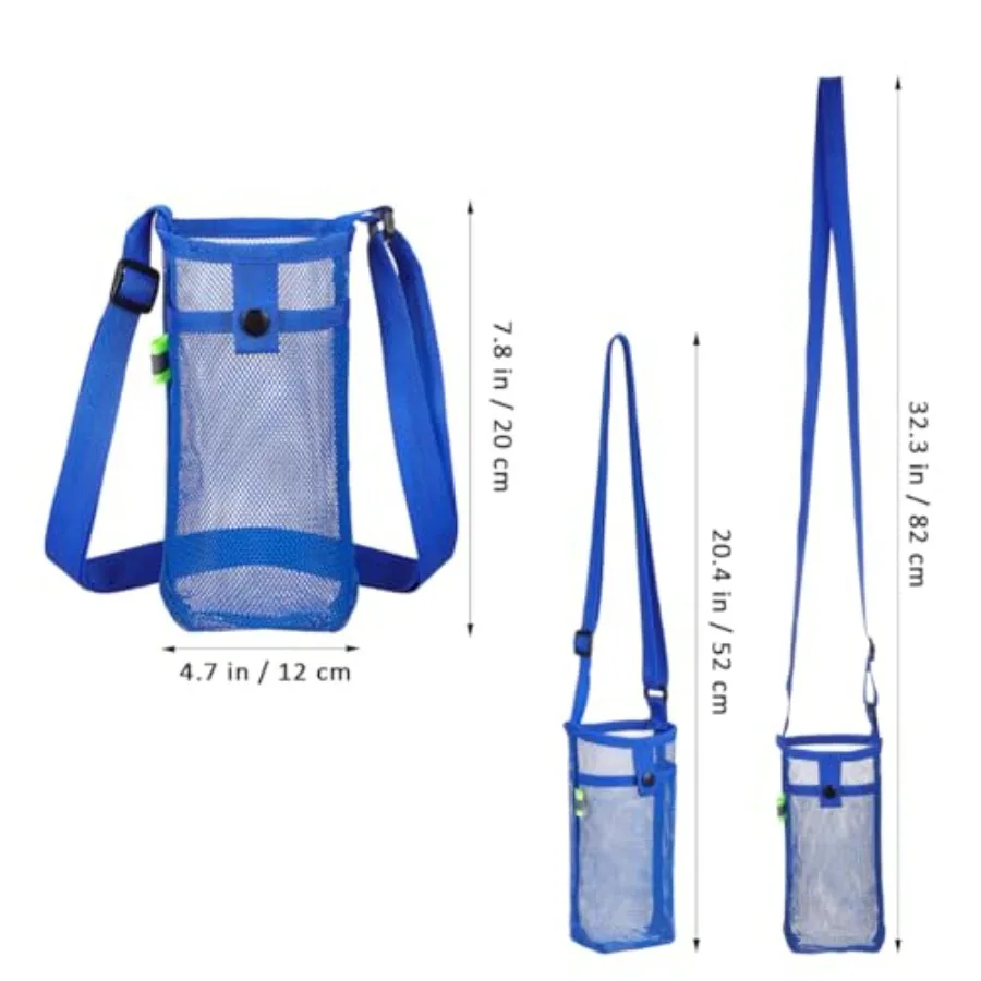 Mipcase 3-delige waterfleshouder met riem Verstelbare waterflesdrager Nettas met riem voor buitenreizen Wandelen