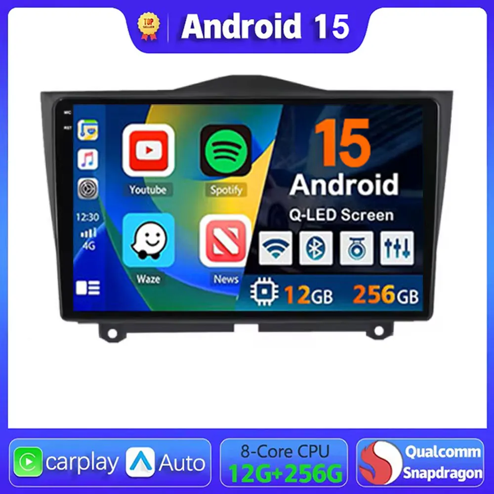 

For LADA BA3 Granta Cross 2018-2019 Android 15 Car Radio Navigation Carplay Multimedia Vide Player 2din Stereo Speaker Head Unit