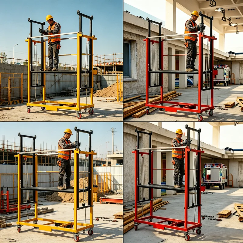 

Modern Design 10m Intelligent Mobile Steel Lifting Platform Small Electric Scaffolding Lift for Building Construction for Hotels