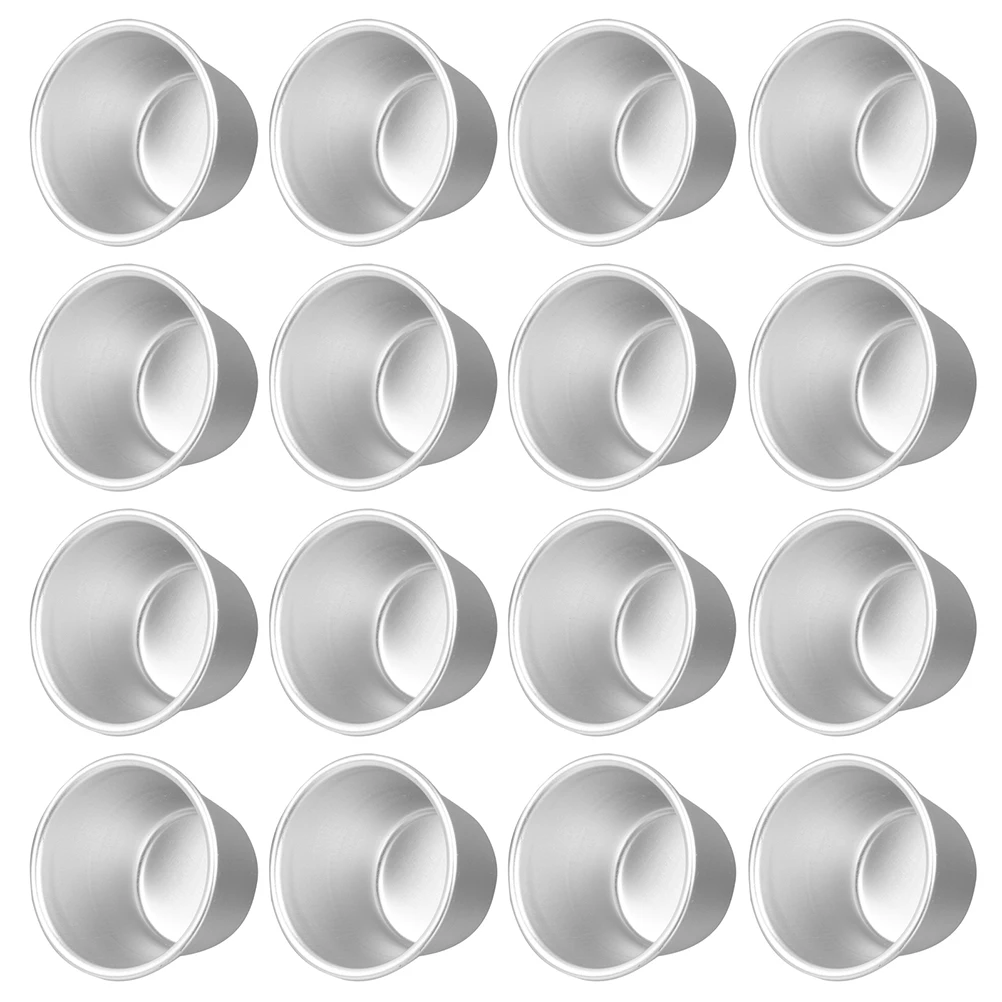 

12pcs Aluminum Mini Cake Pan Alloy High Gloss Non Stick Cake Pan Kitchen Diy Baking Mold Tools Efficient Heat Transfer