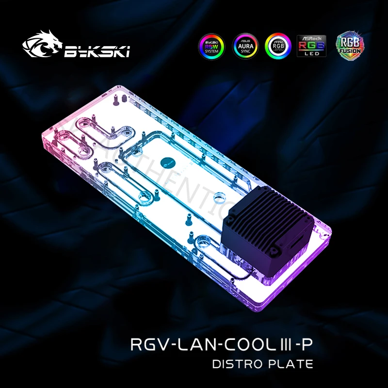 Bykski RGV-LAN-COOL Ⅲ- P Distro Plate Reservoir For LIAN LI Ghost Axe 2 Computer Case,RGB Acrylic Board Watercooler Tank  5V 12V