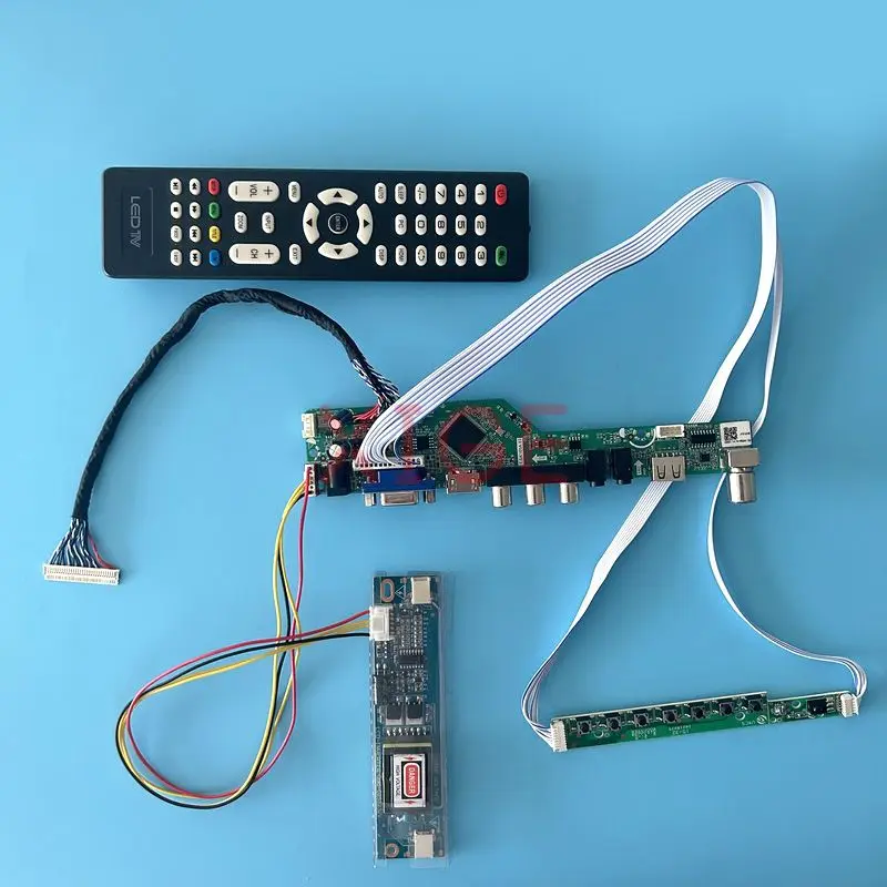 

LCD Controller Driver Board Fit LM230WF1 LM215WF1 LM215WF2 AV+USB+IR+VGA+HDMI 1920*1080 Kit Monitor LVDS 30 Pin 2CCFL Analog TV