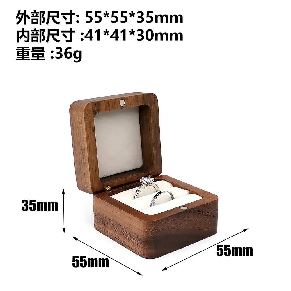 Customised wooden jewellery box Engagement ring Jewellery necklace Earrings Earring pendant