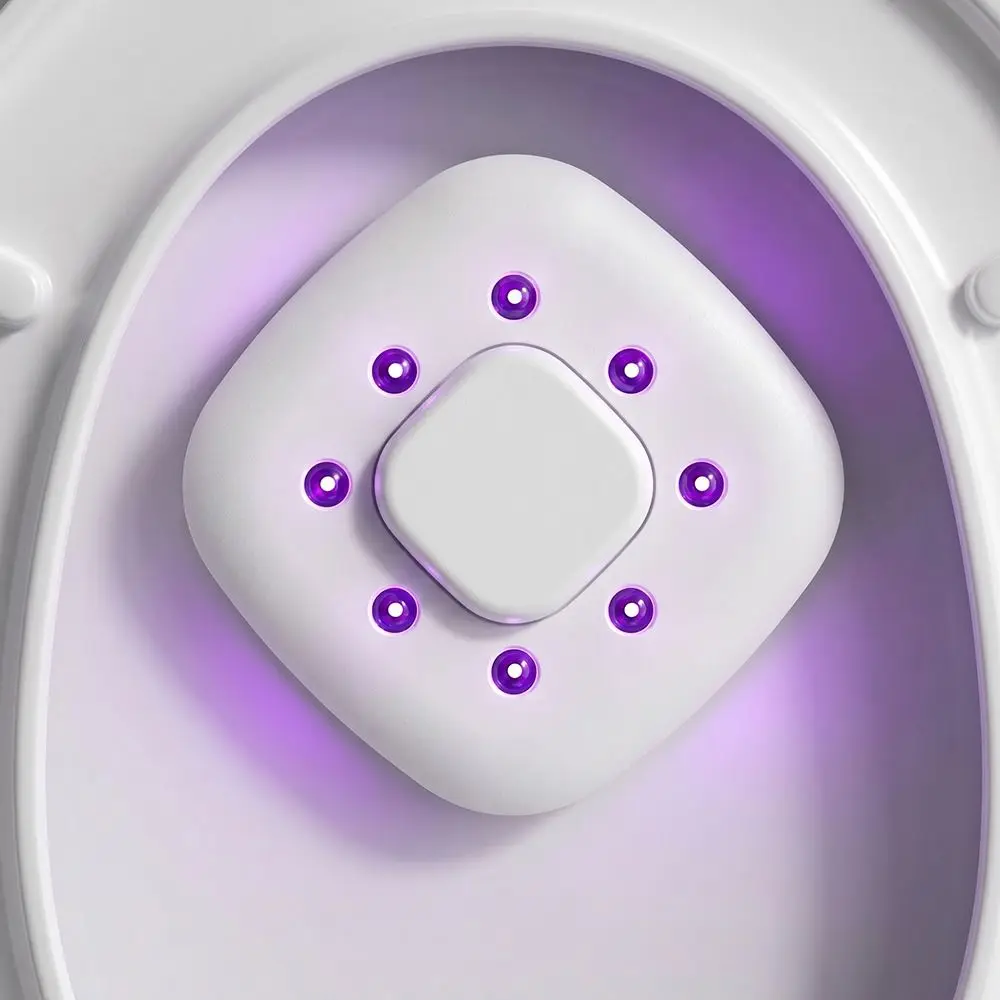 White Ultraviolet Sanitizer Lamp Waterproof Plastic Toilet UV Lamp Rechargeable USB Charging Toilet Disinfection Lamp Home