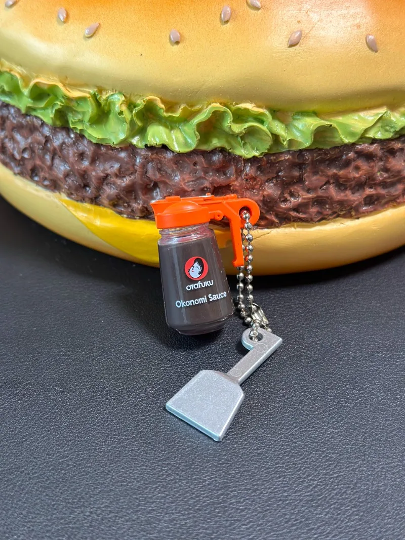 Bandai Gashapon Cute Kawaii Candy Figure Anime Miniature Japanese Osaka Yaki Sauce Snack Food Keychain Model Capsule Toys Gift