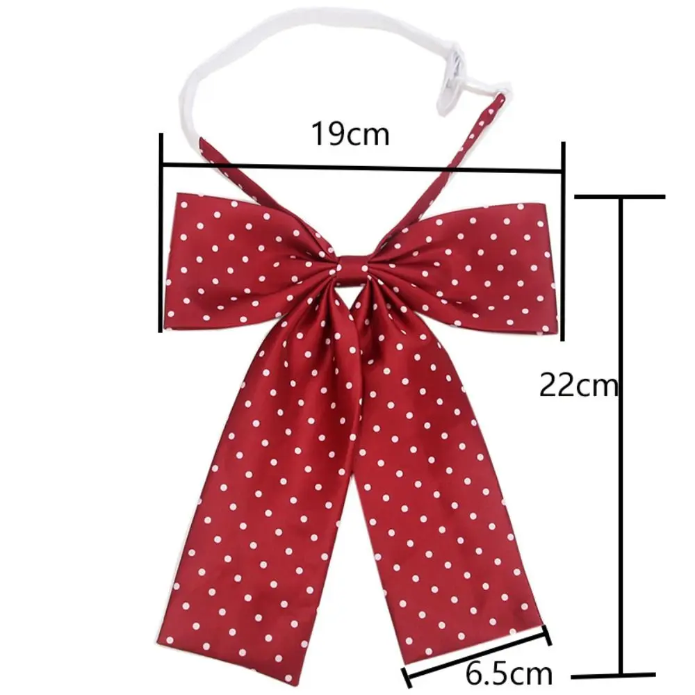 2 uds moda Bowknot JK pajarita poliéster elegante cinta pajarita lindo cuello de lunares flor uniforme Accesorios