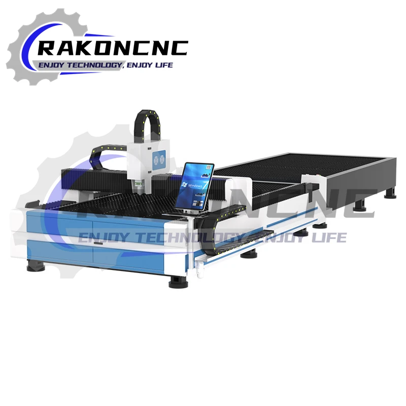 Cnc Fiber Laser Cutting Machine 1000W 2000W 3000W Power For Metal Sheet With Exchange Table