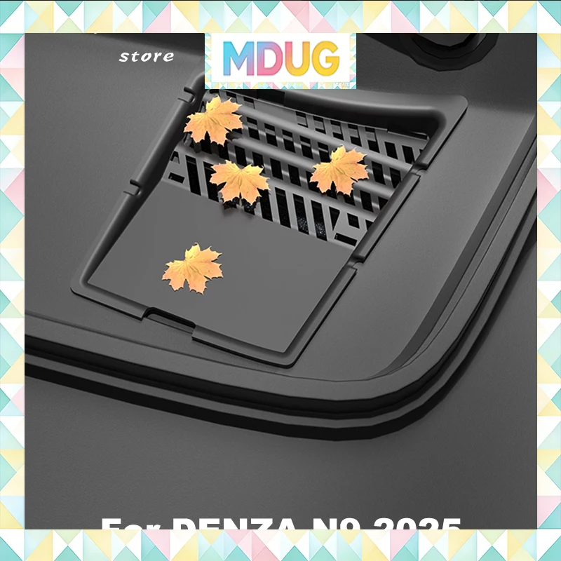 MDUG For DENZA N9 2025 Front Trunk Debris Filter Water Guide Grille Channel Filter Cover Rain Gutter Accessories