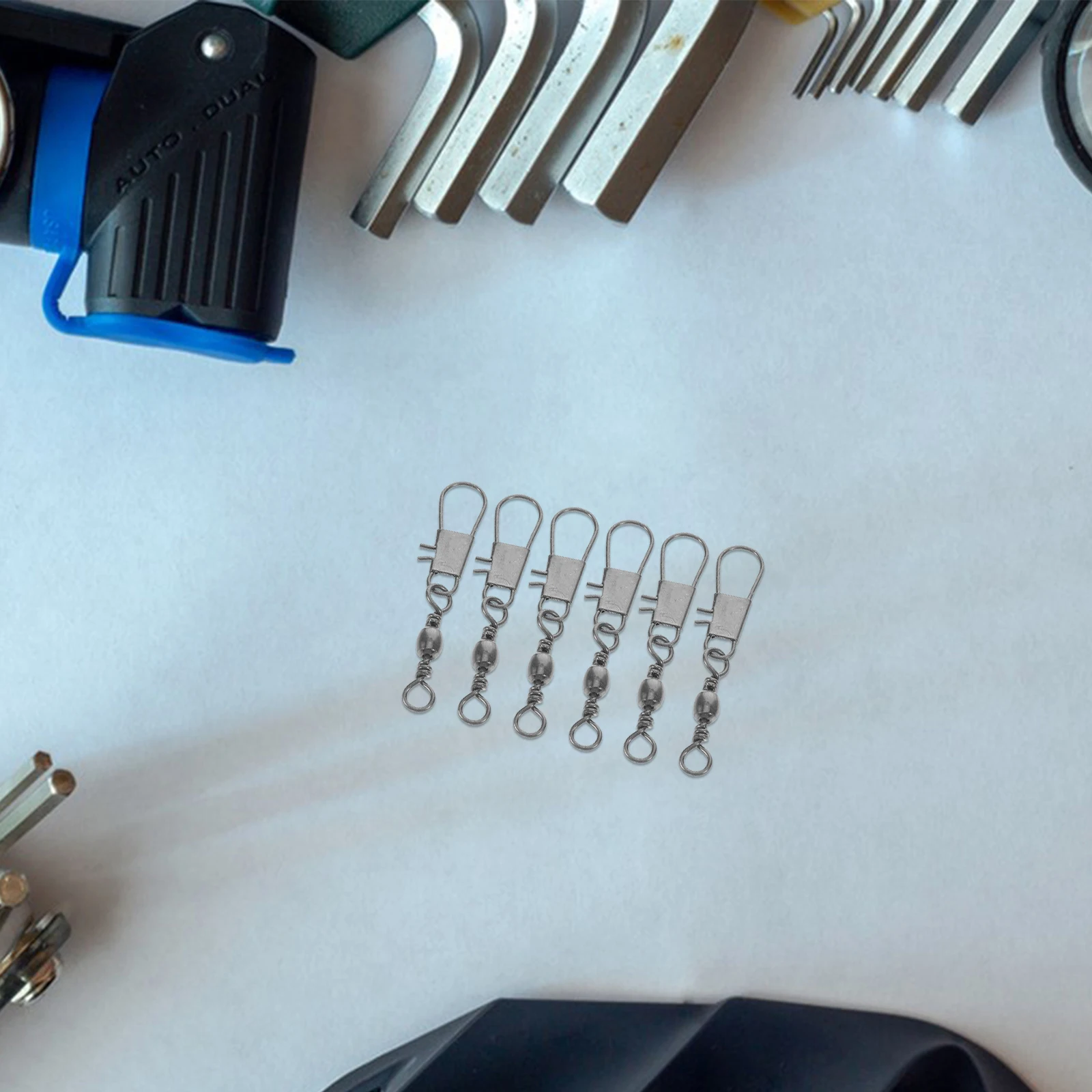 Ganchos de conector de rolamento para carretel de eixo, 6 peças, peças de reposição de metal, fácil instalação, leve, portátil para todos os tamanhos