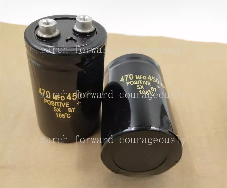 450V 470uF screw-type aluminum electrolytic capacitor 470MFD 450VDC Dimensions: 50X80