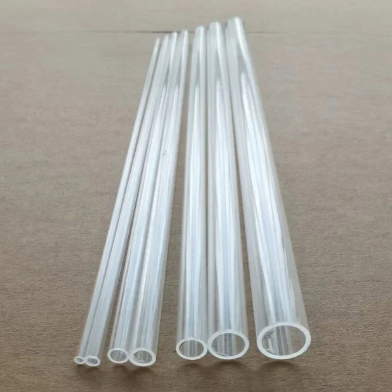 Transparent Acrylic Round Pipe for Fish Tank, Aquarium Plexiglass Tube, Garden Irrigation, Length 200mm/498mm, OD 2-10mm