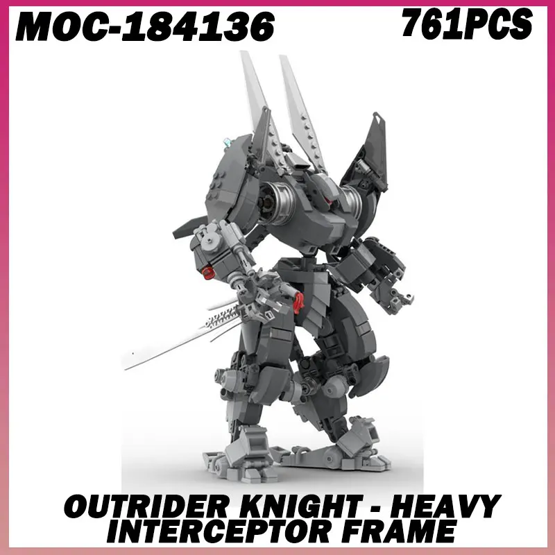 

761 шт. MOC- 184136 Outrider Knight - Heavy Interceptor Frame Mech серия частиц строительный блок игрушка орнамент модель персонажа