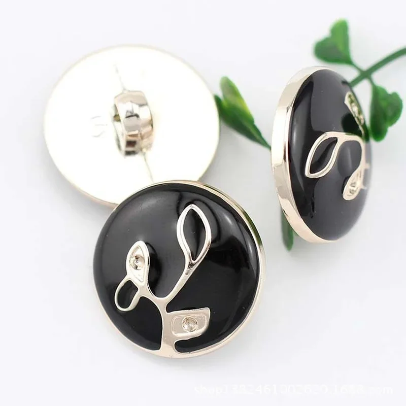 High-end Coat Sweater Suit 18-25MM Black Button All-match Fashion Windbreaker Button 50pcs/bag