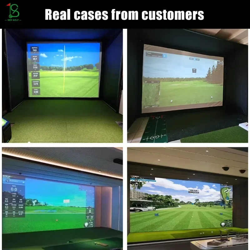 Indoor/outdoor golf emulator Advanced factory products Custom size high definition impact screen