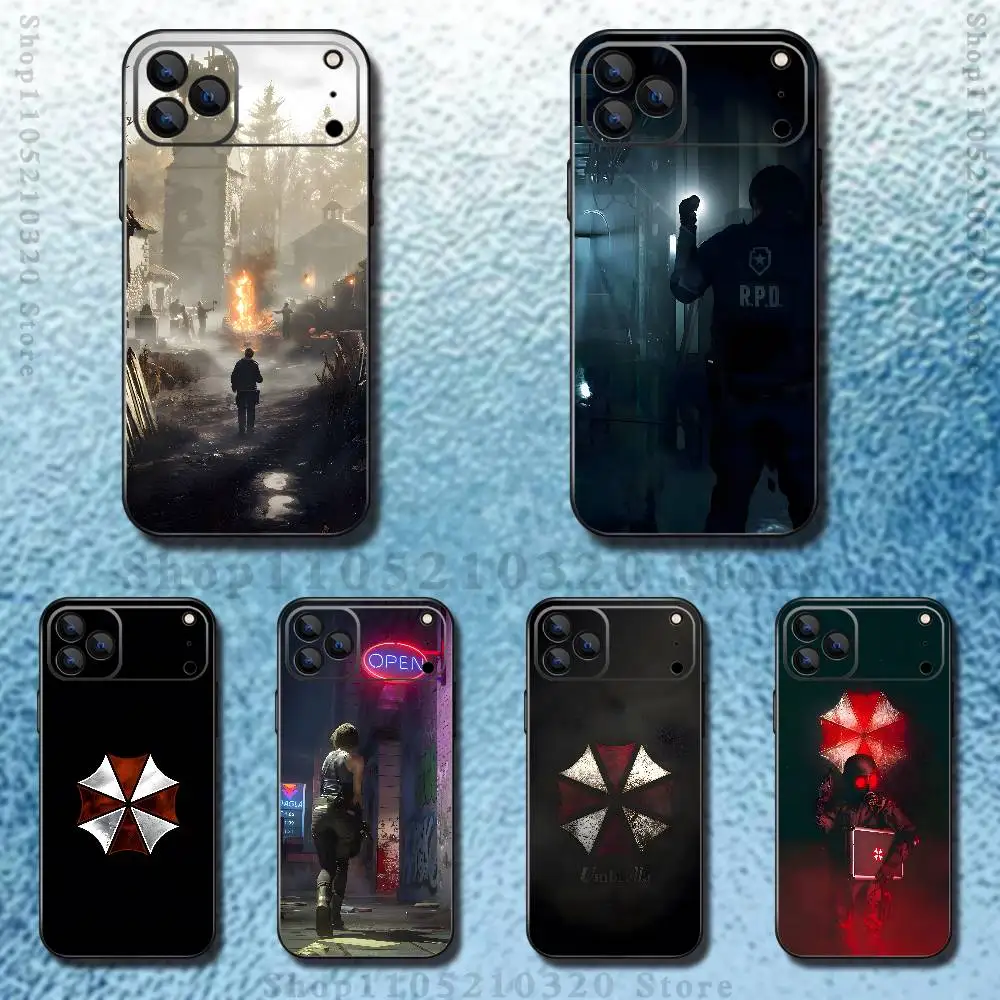 

Game R-Resident E-Evil Video Phone Case For iPhone 17,16,15,14,13,12,11,Pro,Max,Plus,E,SE4,Air,Mini Black Soft Funda