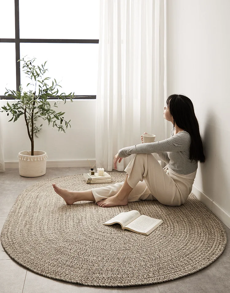 Woven wool carpet living room without glue mattress bedside blanket