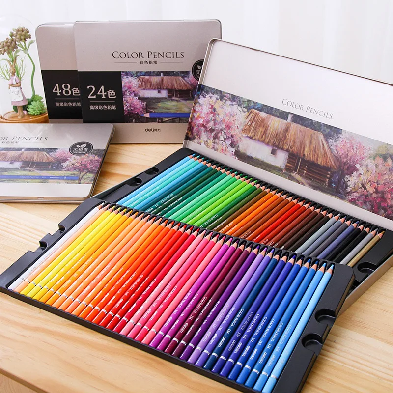 

24/36/48/72 Colours Oil Colored Pencils Drawing Sketches Pencil Art Painting Sketch Pencil Colouring Drawing Art Set