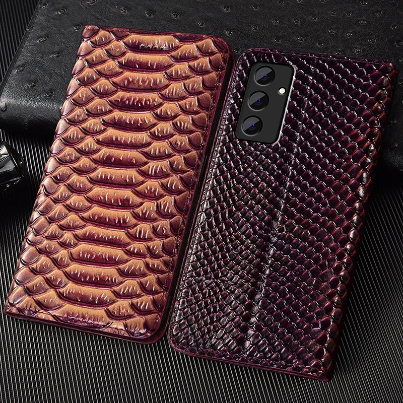 

Чехол-книжка из натуральной кожи Snake для Samsung Galaxy A04 A14 A24 A34 A54 A05 A15 A25 A35 A55 A06 A16 A26 A36 A56 Чехлы для телефонов