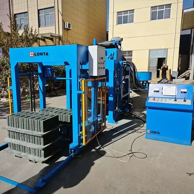 LONTA QT4-18 Fully Automatic Brick Making Machine 6 8 Inch Hydraulic Interlock Hollow Mould Cement Concrete Block Making