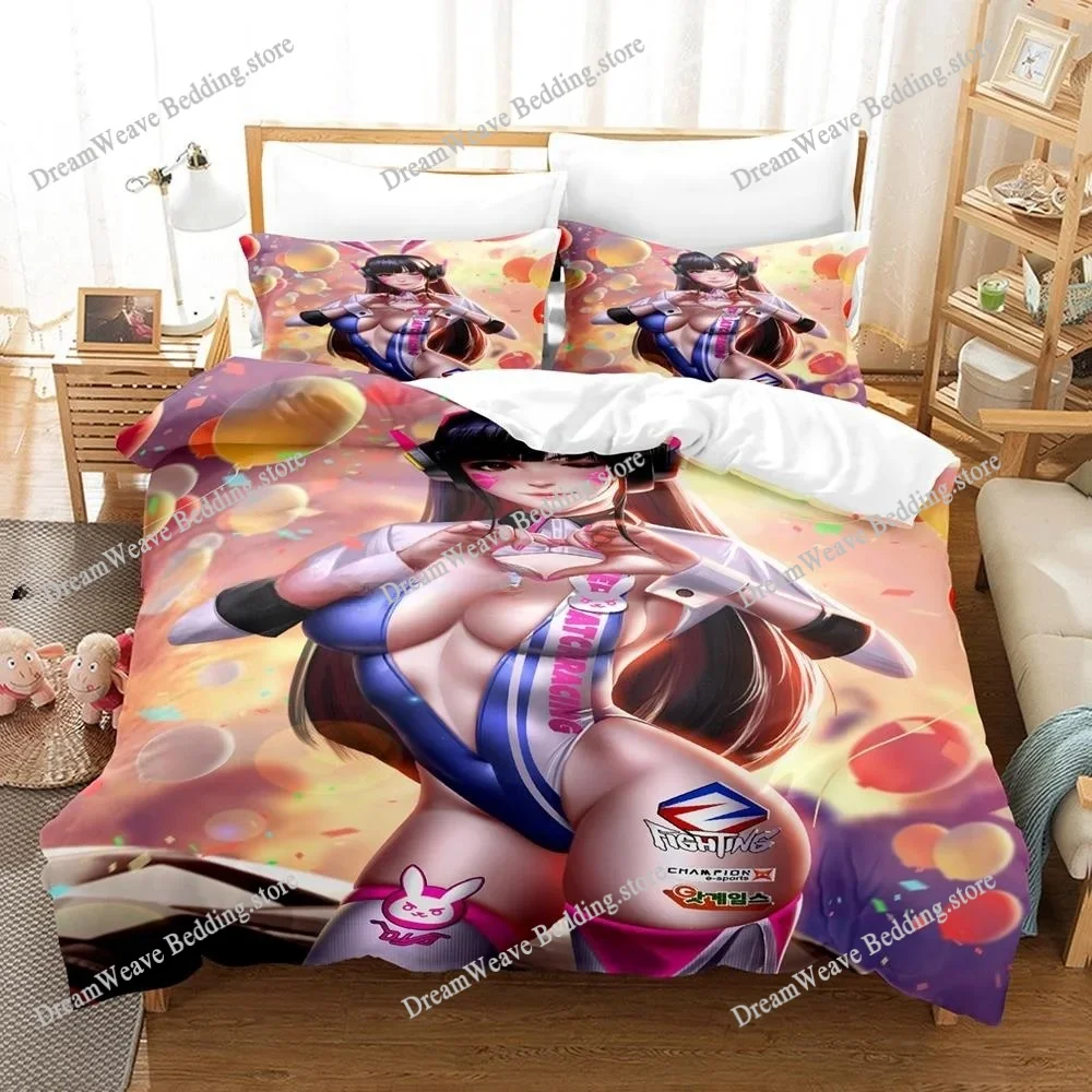 

Game Sexy Girls Overwatch Bedding Set Boys Girls Twin Queen Size Duvet Cover Pillowcase Bed Kids Adult Home Textileextile