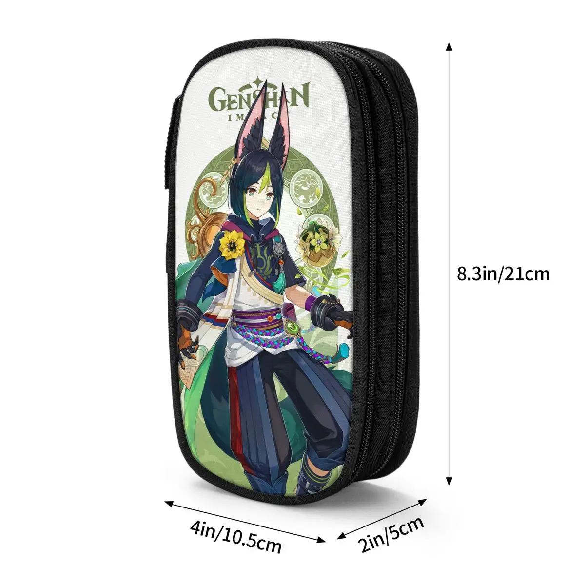 Tighnari Genshin Impact 애니메이션 연필 케이스 연필 상자 펜 상자 소녀 소년 연필 가방 학교 용품 선물 문구