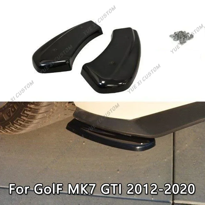 

For Vw Golf Mk7 Golf 7 GTI 2012-2020 Maxton Style Car Rear Bumper Side Splitters Glossy Black Rear Side Corner Apron Bodykits