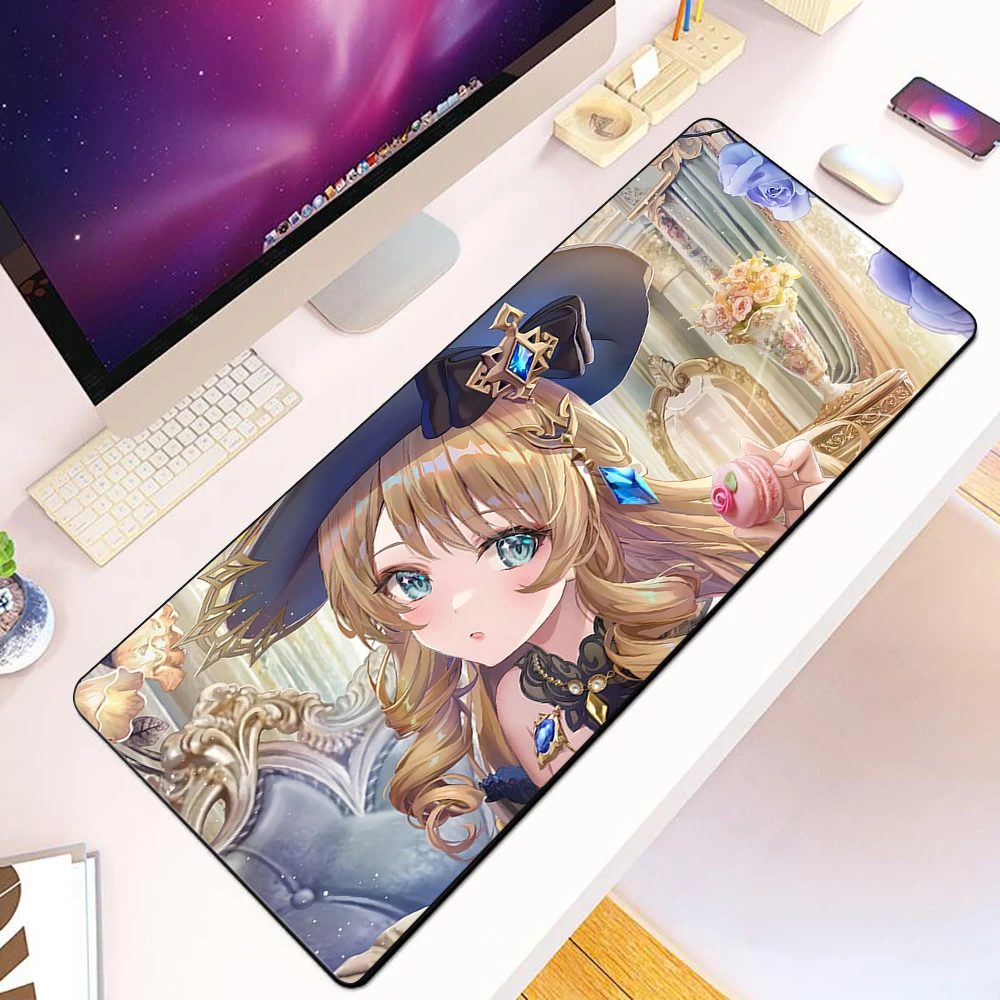 

Elegant Genshin girl Navia Mousepad HD Printing Computer Gamers Locking Edge Non-slip Mouse Pad XXL90x40cm Keyboard PC Desk Pad