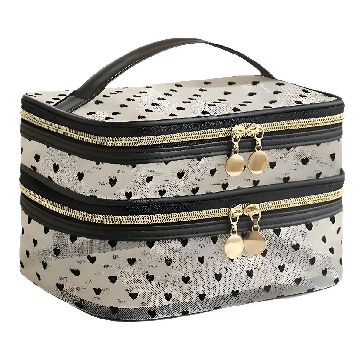 

Лидер продаж, модная новая сетчатая сумка для хранения, большая вместительная двухслойная сетчатая дорожная косметичка, ручная сетка