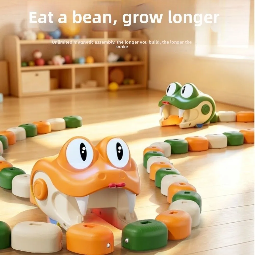 Light Up Eyes Remote Control Snake Eyes Rotate Two Speed Modes Electric Snake Remote Controlled Magnetic Eating Snake Play