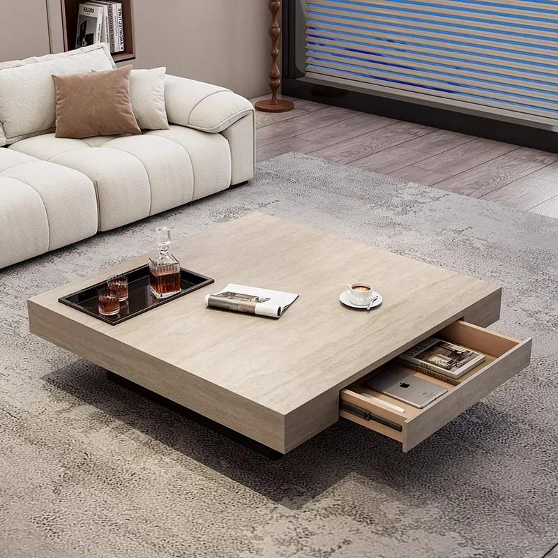 

Drawers Decoration Side Table Accessories Modern Wood Living Room Coffee Table Aesthetic Space Saving Meubles Home Furniture